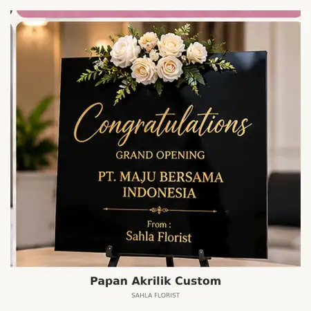 Papan Bunga Akrilik Tunjungan
